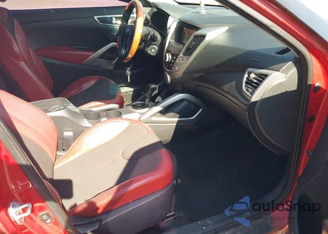 2012 Hyundai Veloster Base W/Red/Black from USA, damaged, VIN KMHTC6AD3CU032989